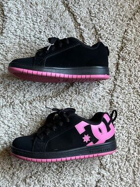 DC Black & Pink Skate Shoes youth size 6.5y